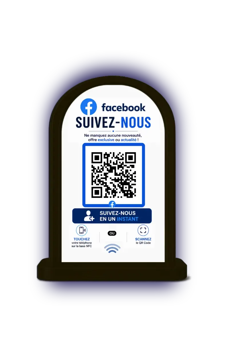HeroLink Facebook Stand NFC & QR Code