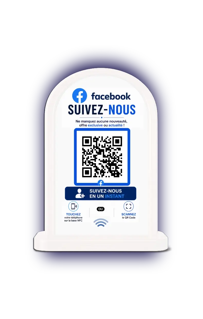 HeroLink Facebook Stand NFC & QR Code
