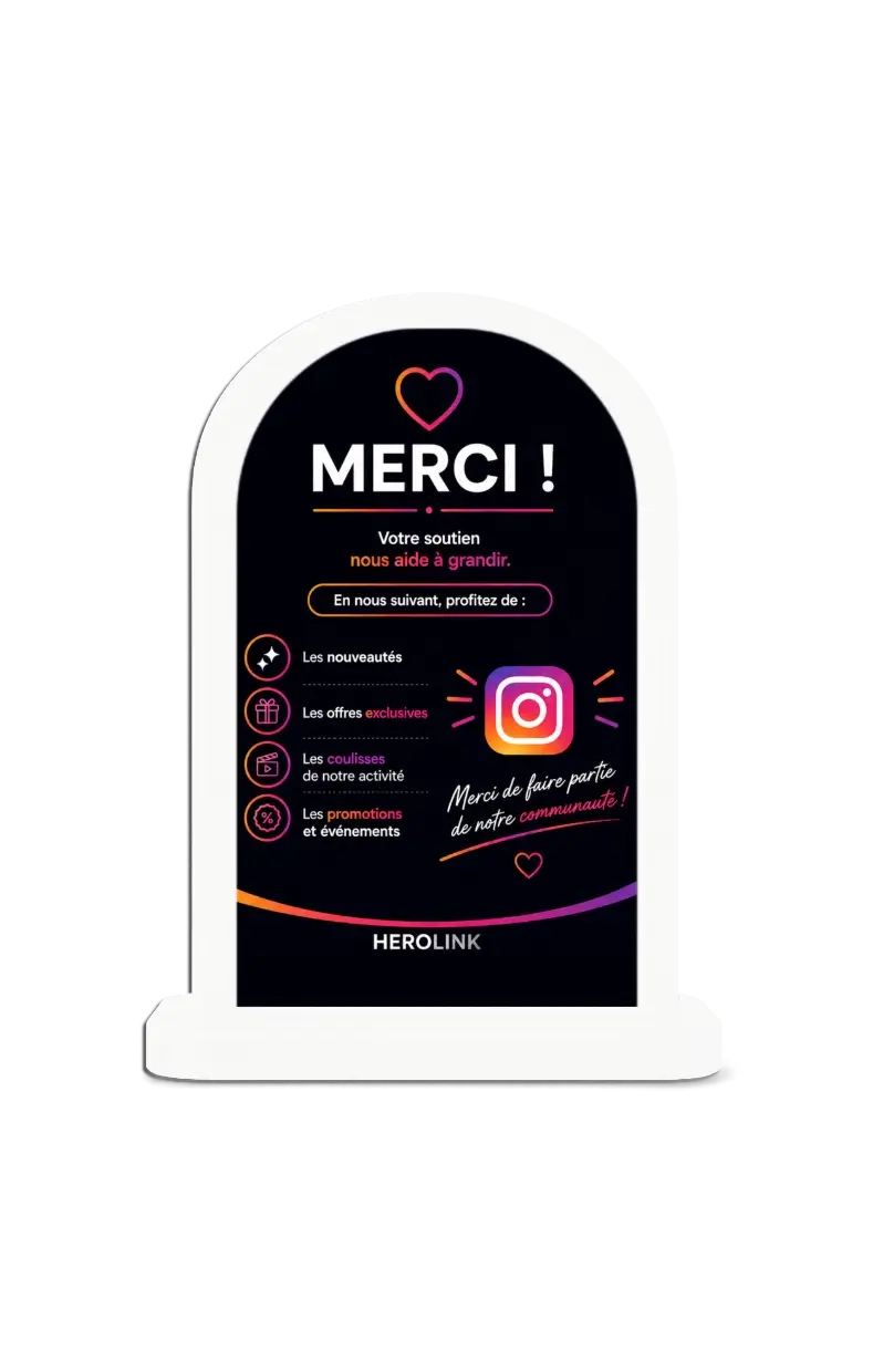 HeroLink Instagram Stand NFC & QR Code