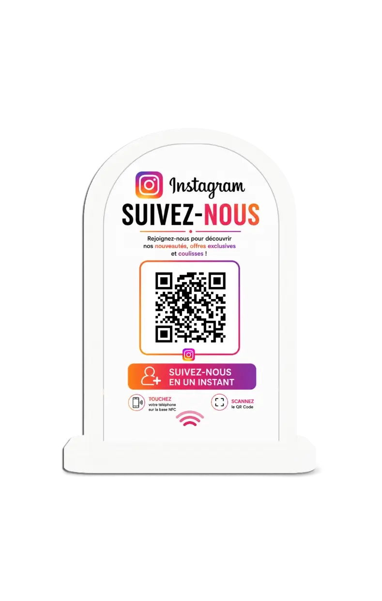 HeroLink Instagram Stand NFC & QR Code