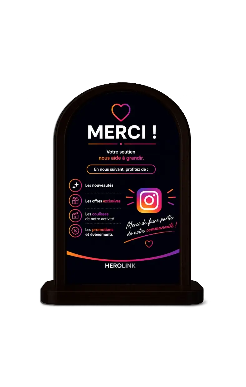 HeroLink Instagram Stand NFC & QR Code